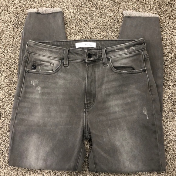 KanCan Denim - KanCan grey lightly distressed skinny jeans size 11/29